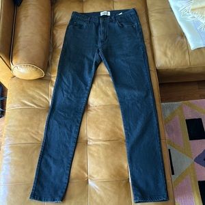 Naked and famous black denim super skinny jeans